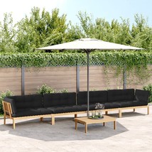  Pallet Sofa Set Natural wood, Black - €1.042,72 EUR