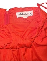 Victor Costa LTD Red Halter Gown Formal Dress – 51" Long – Size XS (12.5" Bust) image 9