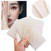 2800Pcs Face Gems Pearls Stickers 4 Size White 3D Self Adhesive Nail Pearls Rhin - £17.01 GBP