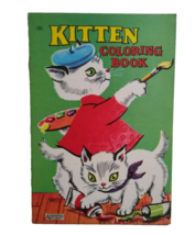 Big Little Book Kitten Coloring Book Saalfield 181 Dressed White Cat Paints - £8.54 GBP