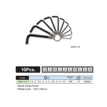 Asahi ARS1110 10-piece Hex Key Wrench set on metal ring | Made in Japan - $294.43 MXN