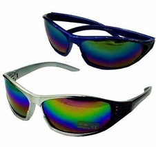 1 Pair Rainbow Lense Wrap Around Sunglasses Men Eyeglass Sunglass SUN148 Glasses - £3.78 GBP