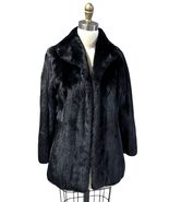 Vintage Flemington Furs Ranch Black Mink Coat &amp; Hat Set 60s Mod Mob Wife... - €676,09 EUR