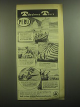 1945 Bell Telephone Ad - Telephone Tours Peru - $18.49
