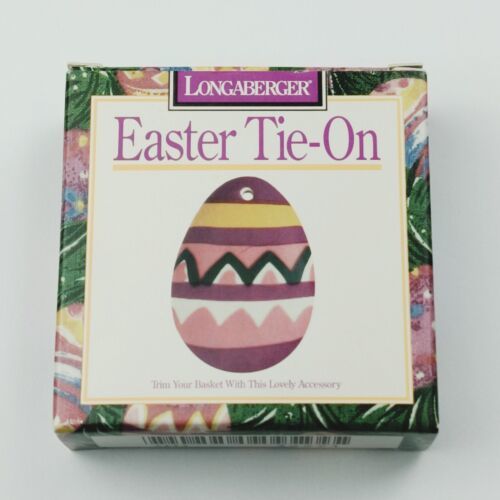 Primary image for Longaberger Tie-Ons 1996 Easter Tie-On With Easter Egg With Original Box 