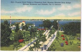 Florida Postcard Bradenton Palmetto Manatee River Bridge Waterfront Park - $2.96