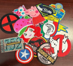 WHOLESALE LOT MIX OF 12 RANDOM HIGH QUALITY IRON ON PATCHES FASHION EMBR... - $10.40