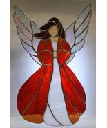 Angel in Red Stained Glass Panel - $125.00