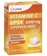 Vitamin C 1000mg By UPSA-To Relieve Short term Fatigue - 20 Effervescent... - $372.62 MXN