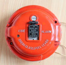 vintage FARADAY 9698 Red Round Fire Alarm Pull Station OLD - £139.25 GBP