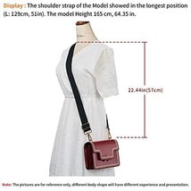 Wide Shoulder Strap Replacement Adjustable  Canvas Bag Crossbody Handbag (Black) - £20.58 GBP