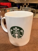 Starbucks 2014 White Mug 12 Oz With Standard Green Mermaid Logo - $16.34