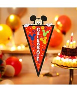 Disney Mickey Mouse “Celebrate” Birthday Party Banner Wall Hanging 44”x ... - $29.92