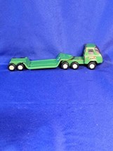 Vintage Buddy L Green Truck & Lowboy Trailer Flatbed Hauler Japan - $37.39