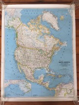 Vtg 1981 National Geographic USA North America Canada Mexico Political Map - £31.44 GBP