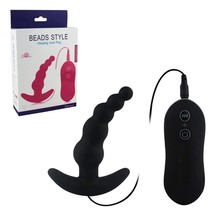 Anal Pleaser Beaded Vibrating Plug - Silicone Vibrating Anal Plug Purple... - $240.17 MXN
