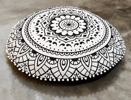 Round Mandala Flore Pillow Cushion 32&quot; Seating Throw Cover Hippie Decora... - $14.99