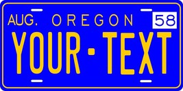 Oregon 1958 License Plate Personalized Custom Car Bike Motorcycle Moped Key tag - £8.78 GBP+