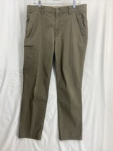 Vintage Weatherproof Size 36x32 Tan Men&#39;s Canvas Cotton Cargo Zip Pocket... - $23.74