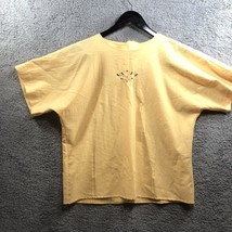 GW Graff Yellow Blouse Top VTG Size Medium Made In USA - $9.60