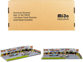 Race Track Gulf Oil Diorama w Decals for 1/64 Scale Models American Diorama - £37.61 GBP