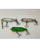 Lot Of 3 Vintage Used Heddon Baby Torpedo Fishing Lures 2.5&quot; - £12.81 GBP