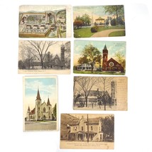 Set of 7 Early 1900s SALISBURY NC RPPC &amp; Lithograph Postcards, Prison, Churches+ - £24.20 GBP
