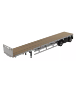 53&#39; Flat Bed Trailer, Silver - Transport - 1/50 scale Diecast Replica New - $50.19