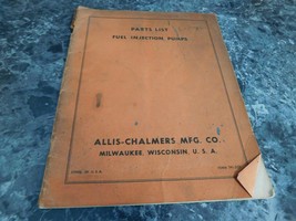 Allis Chalmers Parts List Fuel Injection Pumps Bosch Pumps - $15.99