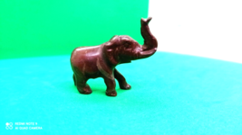 Elephant Figurine Animal Carved Stone - $14.85