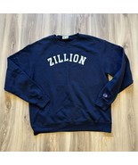Barstool Sports ZILLION Crewneck Navy Blue L Champion Eco Cotton Blend E... - $40.60 CAD