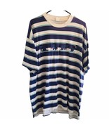 Vtg 90&#39;s Disney Store Eeyore Embroidered Tee Purple Green White Striped ... - $105.24 CAD