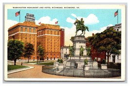 Washington Monument Richmond Virginia VA UNP WB Postcard T21 - £2.33 GBP
