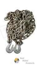 (2) 3/8&quot; x 20 ft Tow Chain with Hooks Tie Down Binder Trailer Flatbed Safety 147 - £113.15 GBP