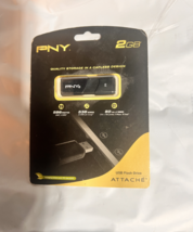 Pny Attache 2GB Usb Flash Drive Black - £14.51 GBP