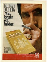 1972 Pall Mall Vintage Print Ad Gold 100&#39;s Cigarettes Yes Longer Yet Milder - £11.50 GBP
