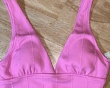 Small  aerie Women’s Rib Pink  Bikini Top BNWTS $34.95 - $19.99