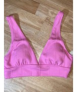 Small  aerie Women’s Rib Pink  Bikini Top BNWTS $34.95 - £15.74 GBP