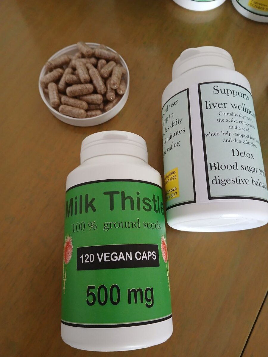 10 bottles - Milk Thistle Capsules 500 mg –120 Vegan Herbal Supplement – Natural Item image 8