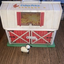 Fisher Price Little People Play Family Farm #915 Barn W/ Moo Sound Vintage 1968 - £29.28 GBP