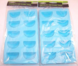 NEW Lot of 2 Flexible Novelty Ice Cube Trays, 10 Orange Sections per Tray - £5.44 GBP