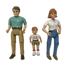 VTG Fisher-Price Loving Family Dollhouse Mom Son Dad Action Dolls - £77.89 GBP