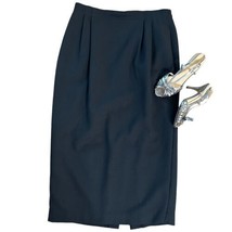 Gianni Sport Black Wool Maxi Skirt Long Pleated Pockets Women&#39;s Size 14 ... - £21.41 GBP