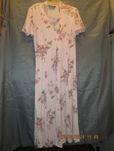 Dawn Joy Fashions Pink Floral Lace Dress V Neck XL - £19.98 GBP