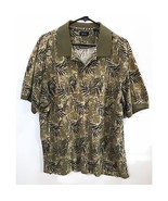 Izod Polo Shirt Men&#39;s XL Olive Green Pattern - $23.03 CAD