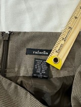 Rafaella Women's Brown Rear Zip & Slit Pockets Pull-On Skirt Size 8 Waist 30" image 3