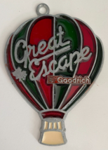 Vintage BF Goodrich GREAT ESCAPE Hot Air Balloon Stain Glass Christmas Ornament - £15.81 GBP