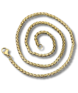 Stainless Steel Keel Wheat Braided Gold Plated Chain Necklace Men Women ... - £4.62 GBP+