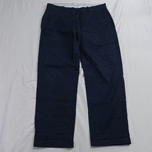 J.CREW 34 x 30 Navy Blue Essential Flat Front Chino Pants - £23.40 GBP