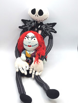 Tim Burton&#39;s Nightmare Before Christmas Jack &amp; Sally Disney Soft Toy Doll AS IS - £20.45 GBP